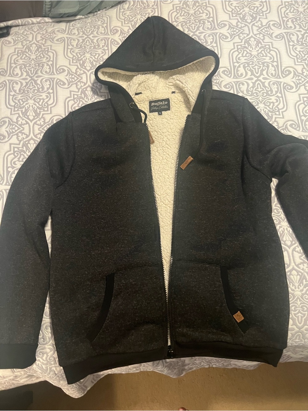 Buffalo David Bitton fortino Zip-Up Sherpa-Lined Hoodie
